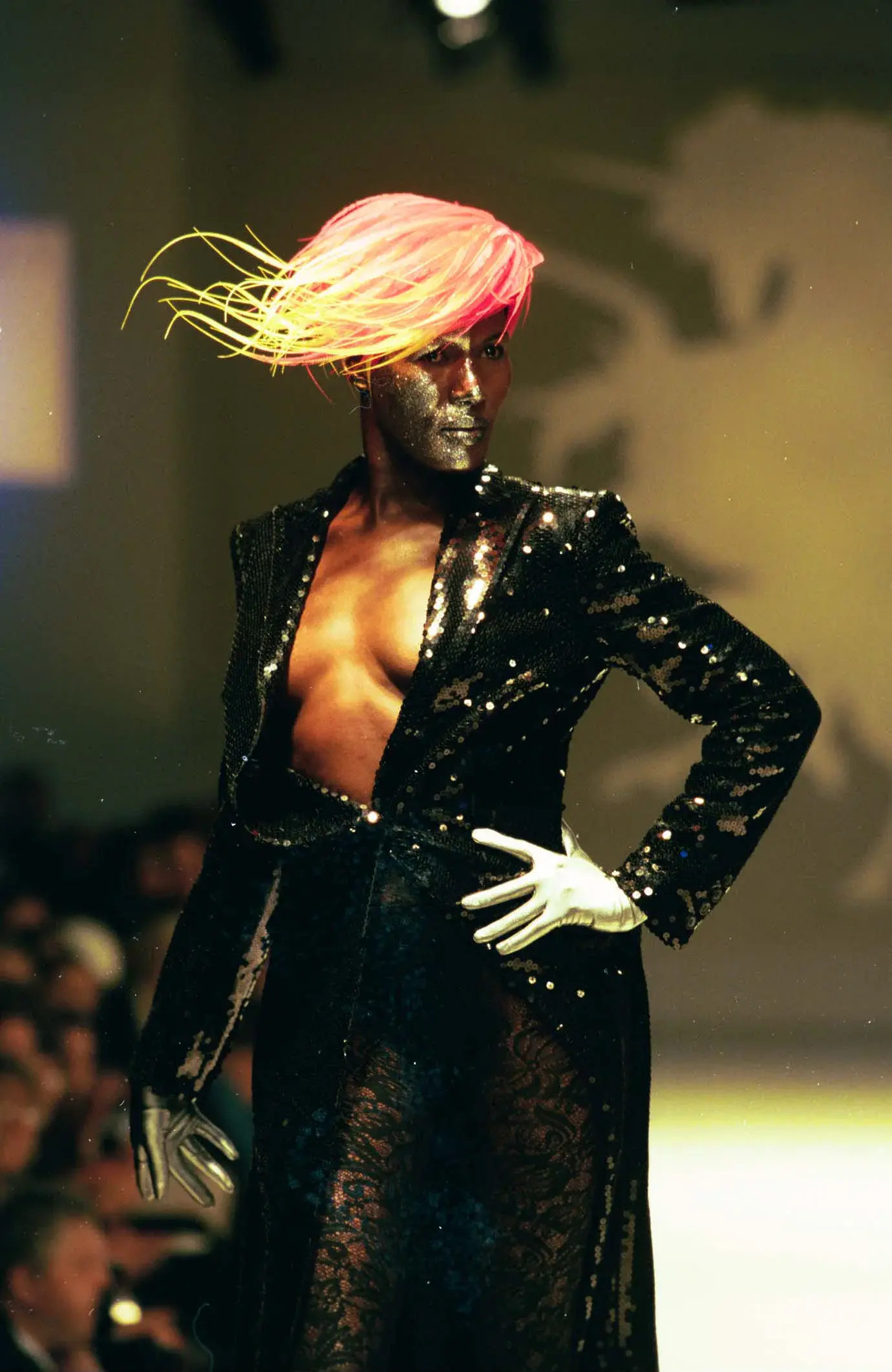 Grace Jones at London Fashion Week
