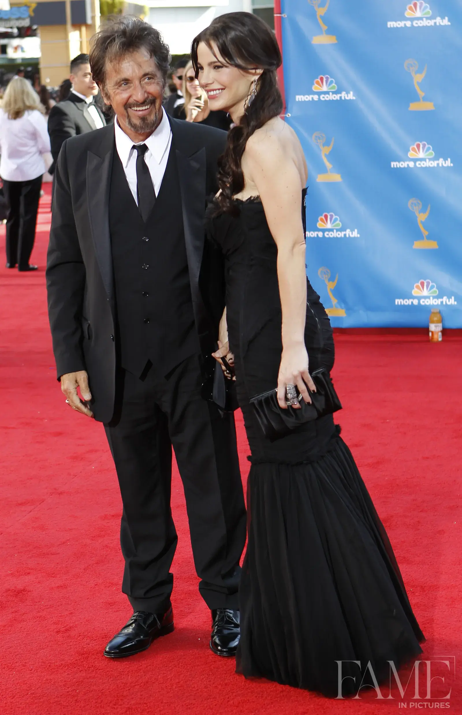 Al Pacino and Lucila Sol at the 62nd Primetime Emmy Awards in Los Angeles, California.