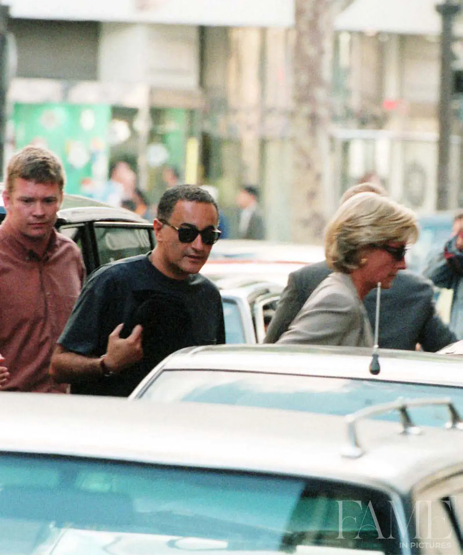 Princess Diana and Dodi Al Fayed arriving in Paris from Sardinia in 1997
