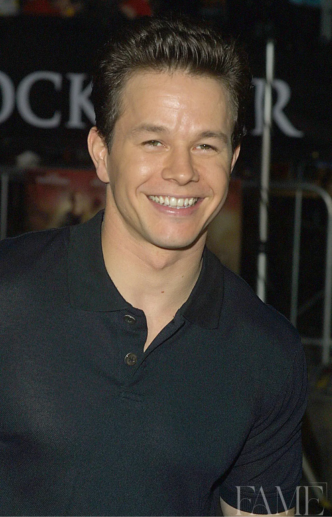 Mark Wahlberg smiling on the red carpet at the Rock Star premiere in Los Angeles in 2001