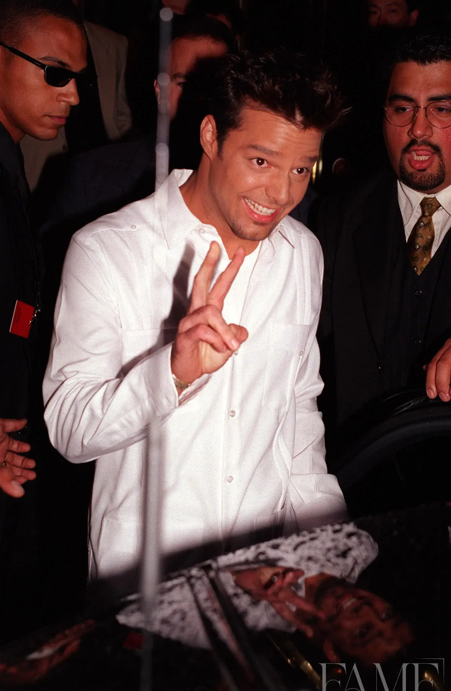 Ricky Martin leaving the Peninsula Hotel for the 1999 MTV Video Music Awards