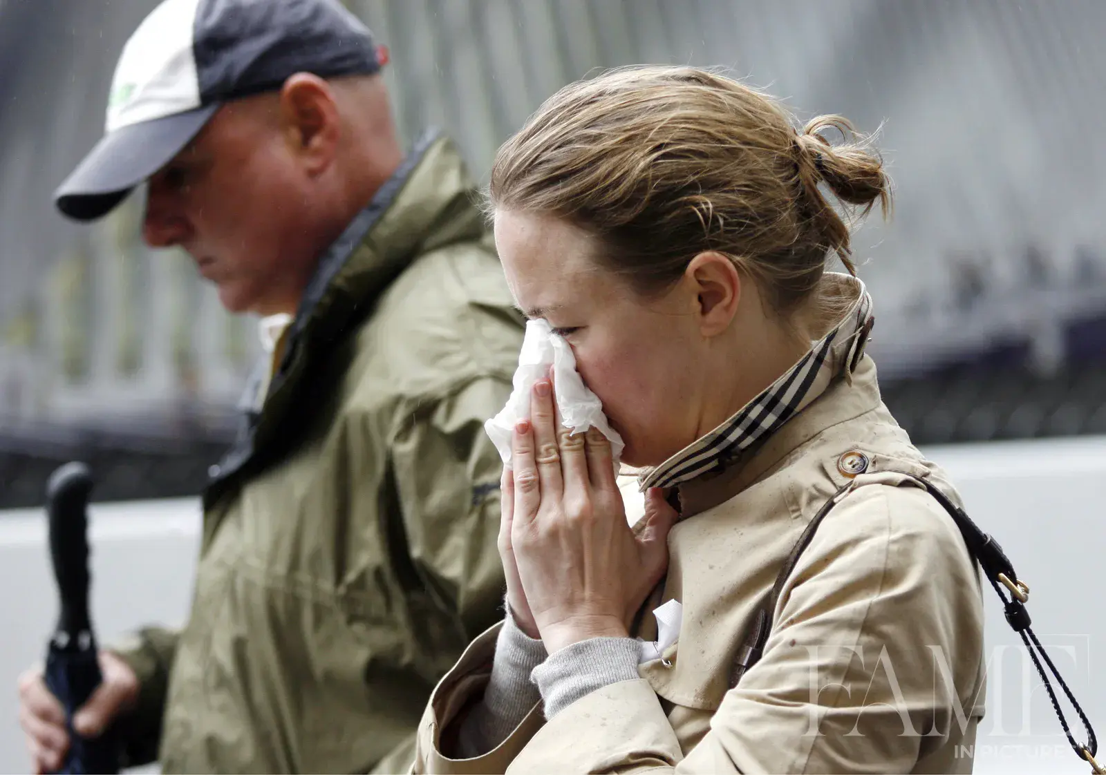 A mourner at the September 11 anniversary ceremony in New York in 2009