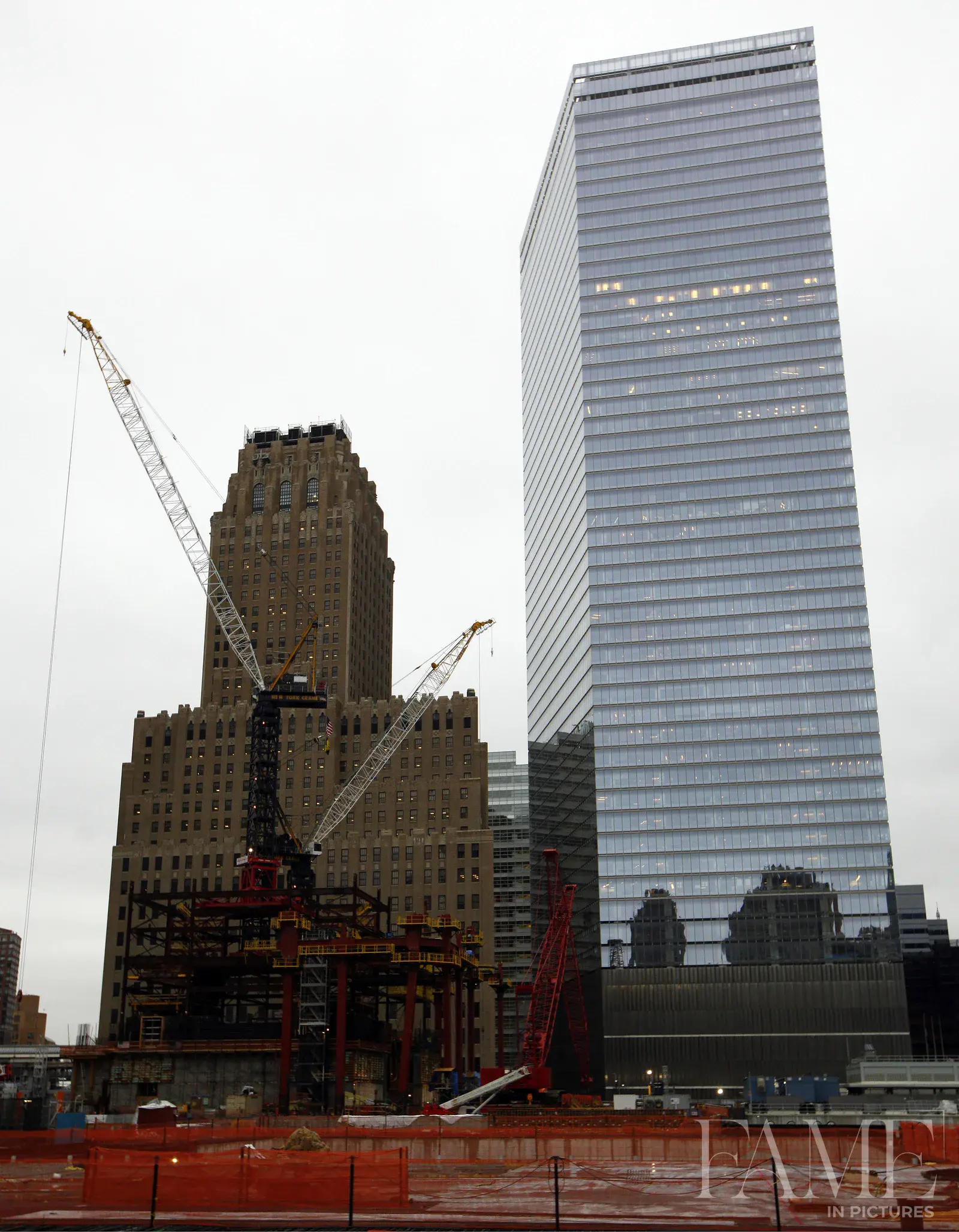 The Ground Zero rebuilding site during the September 11 anniversary in 2009