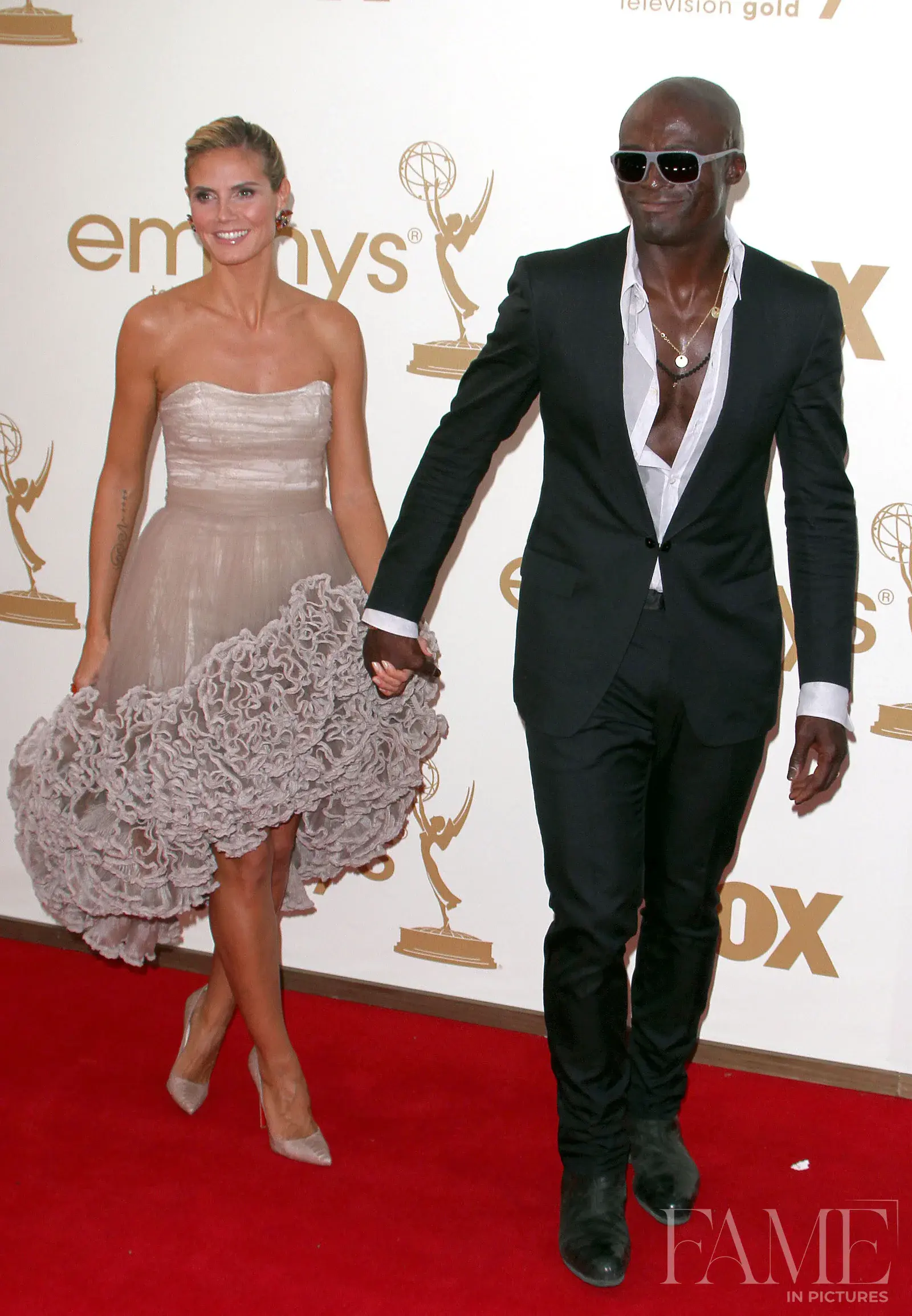 Heidi Klum and Seal at the 63rd Primetime Emmy Awards in Los Angeles in 2011