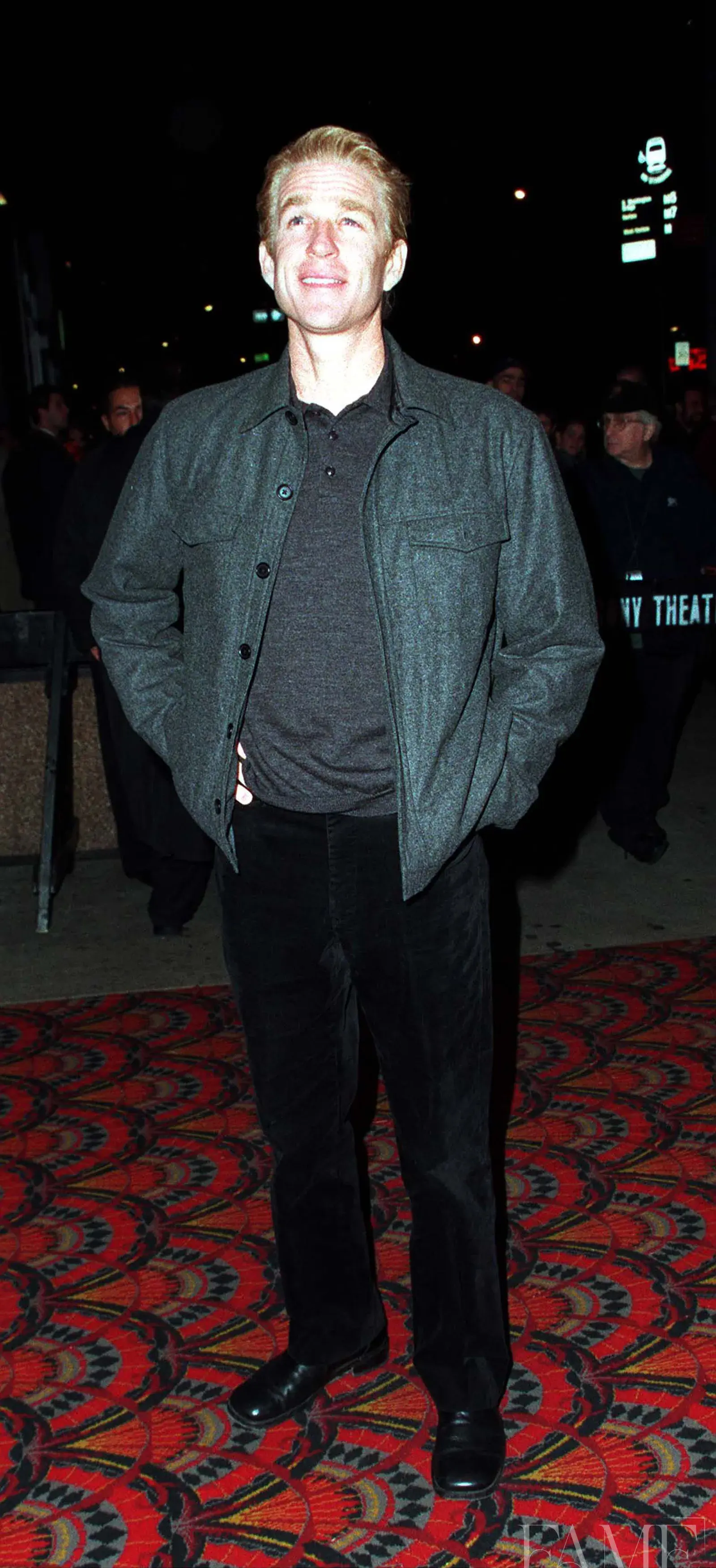 Matthew Modine wearing a dark jacket at the Superstar premiere in New York